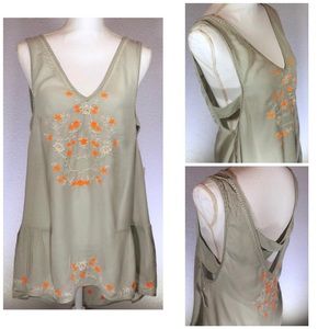 Free People Grey/Orange Tank